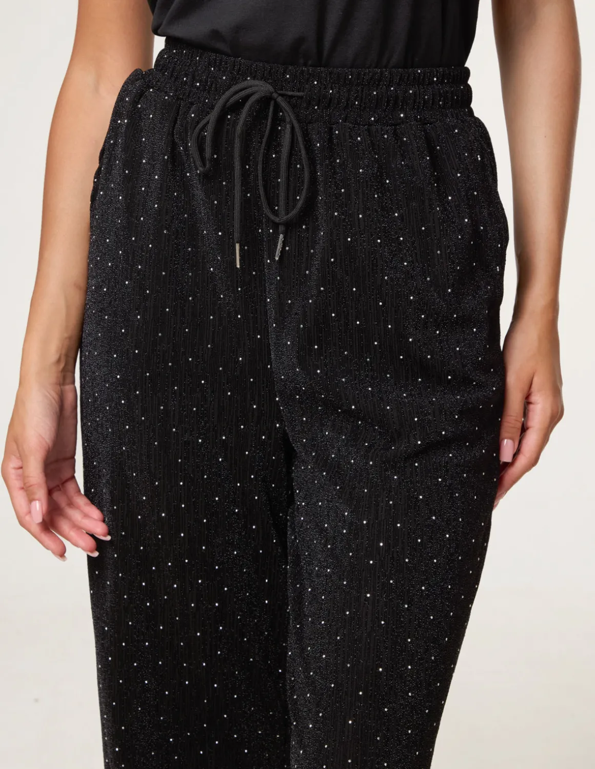 Rhinestone Detailed Trousers