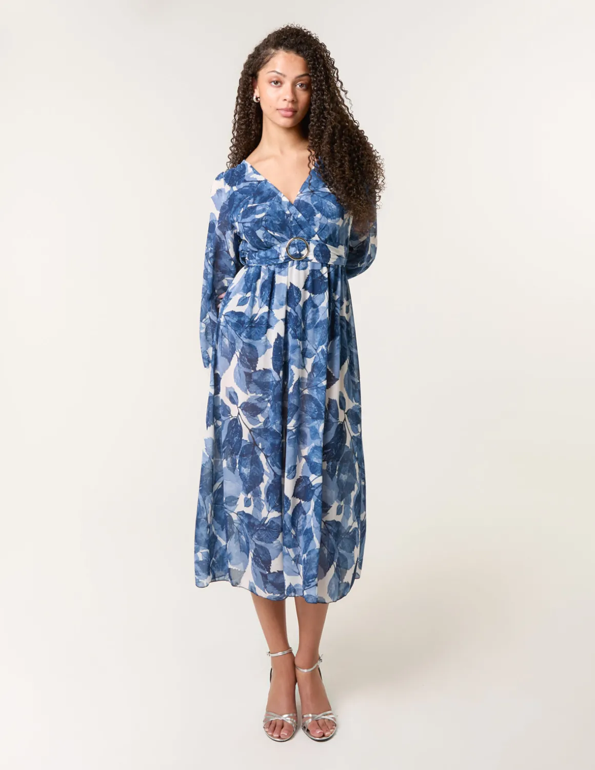 Ring Belt Print Dress