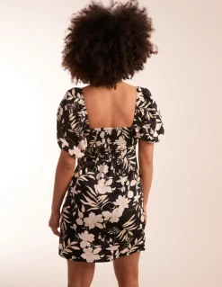 Ring Detail Milkmaid Mini Dress