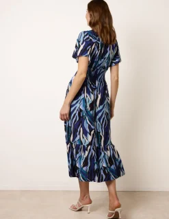 Ring Detail Printed Dress