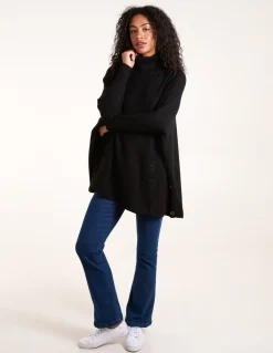 Roll Neck Button Mini Pocket Jumper