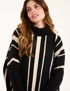 Roll Neck Pinstripe Jumper