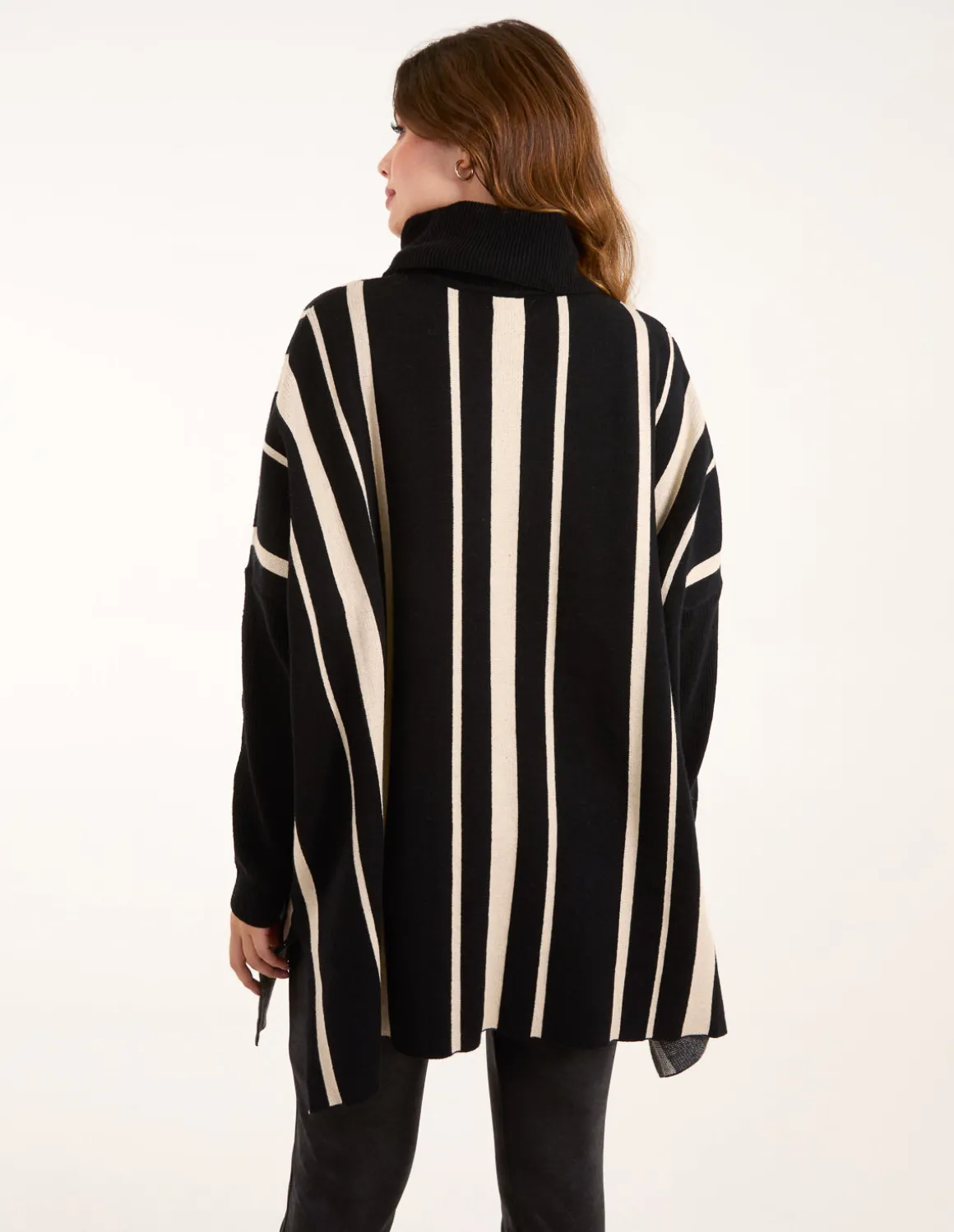 Roll Neck Pinstripe Jumper