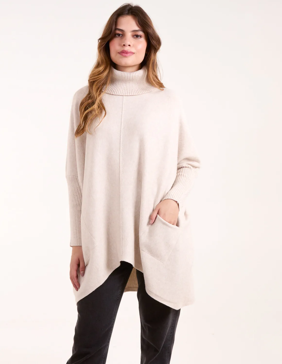 Roll Neck Pocket Jumper