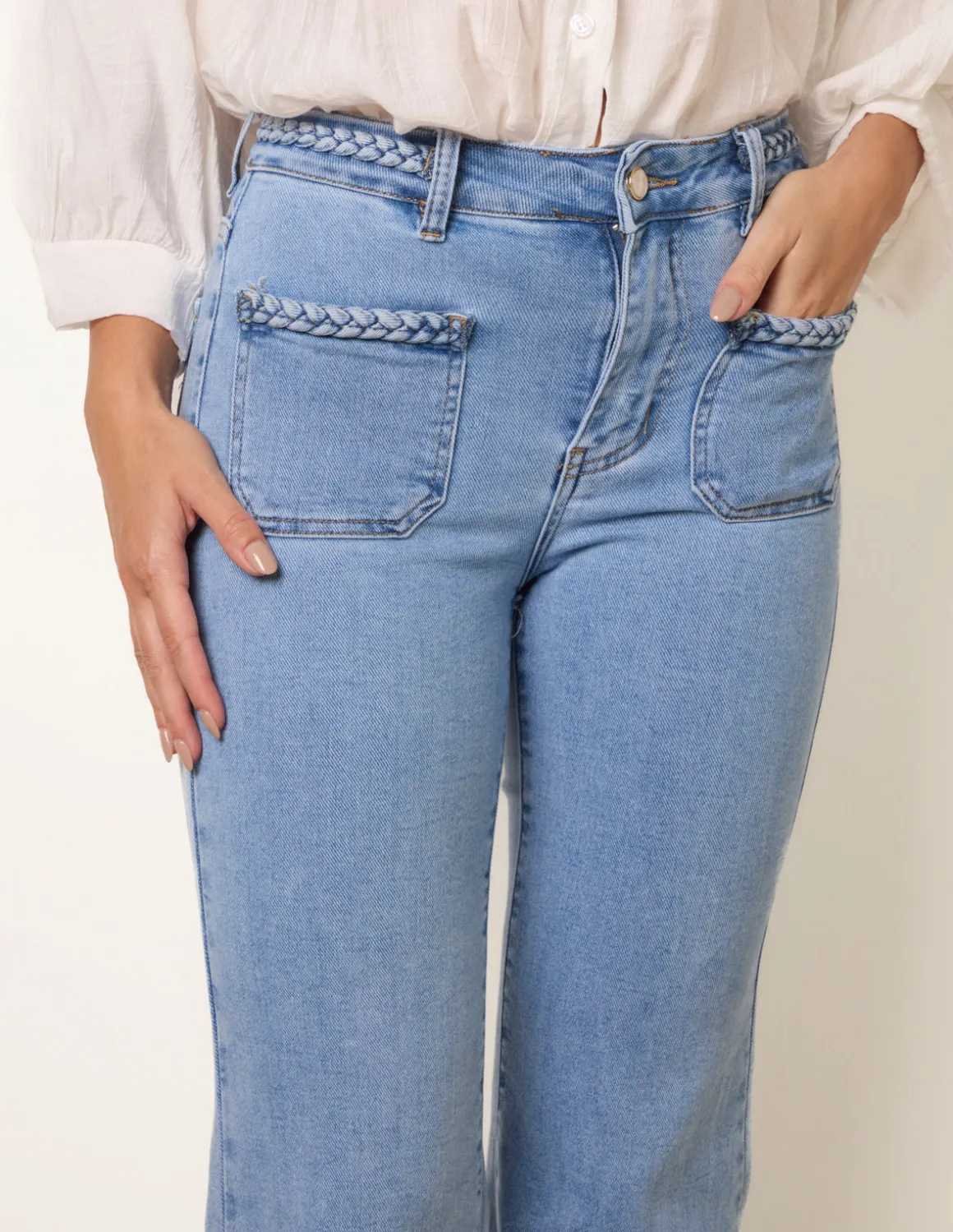 Rope Detail Pocket Jeans