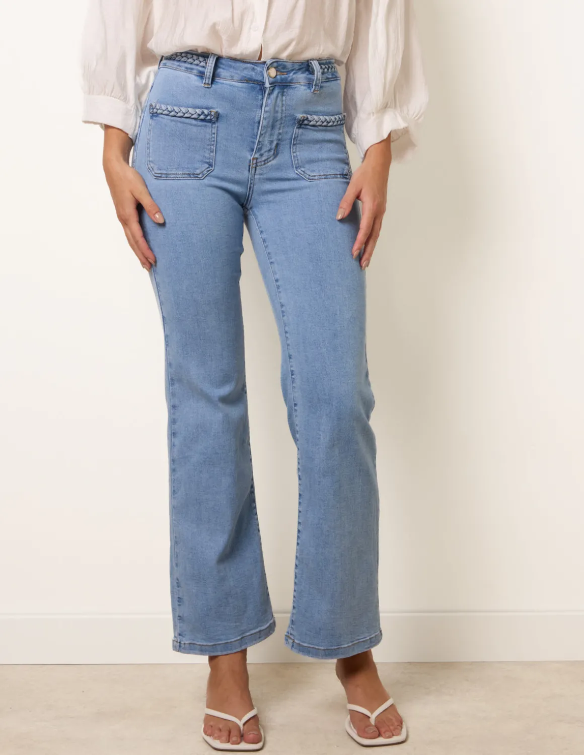 Rope Detail Pocket Jeans