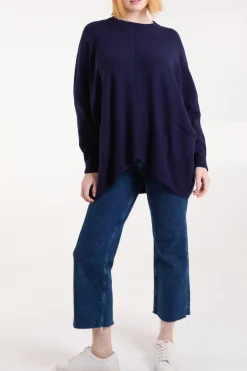Round Neck Pocket Jumper