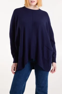 Round Neck Pocket Jumper