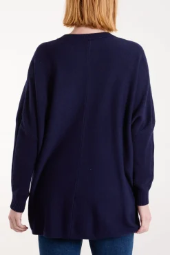 Round Neck Pocket Jumper