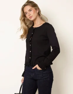 Ruffle Detail Cardigan