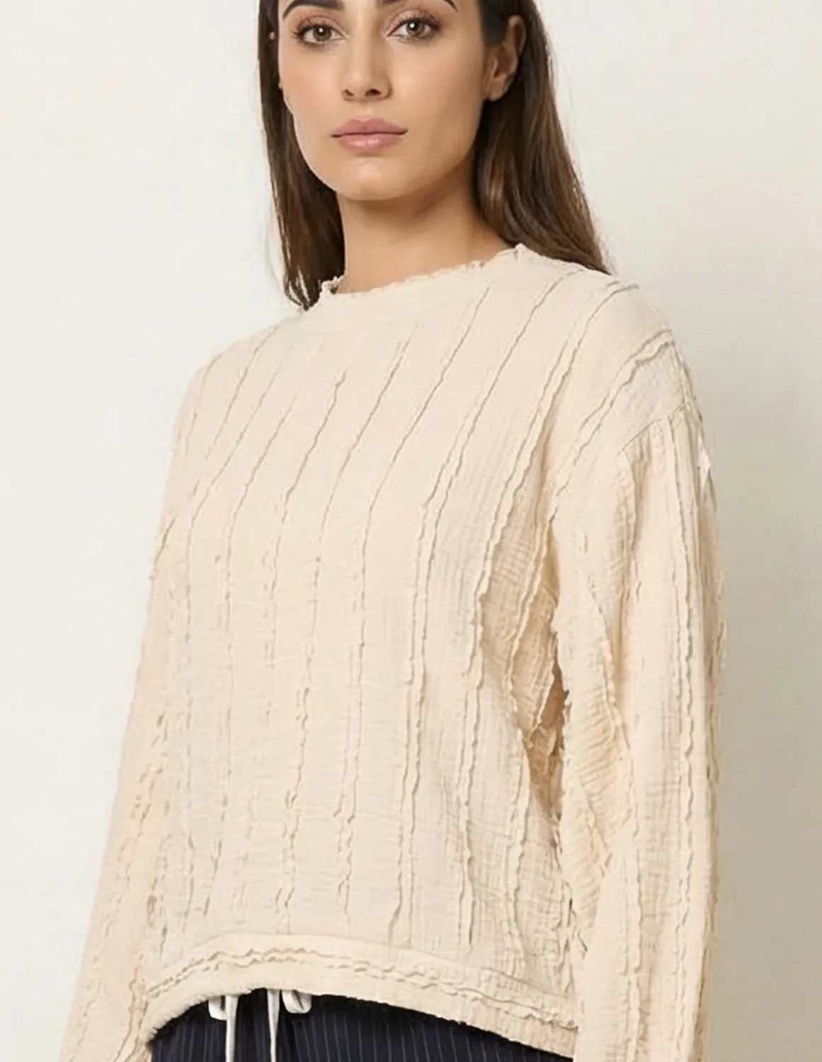 Ruffle Detailed Sleeve Top