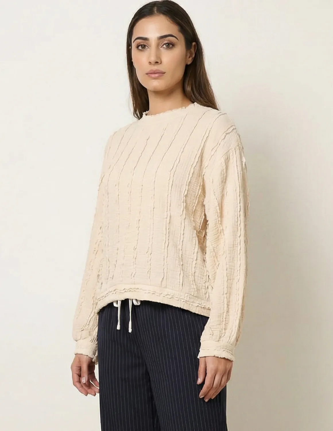 Ruffle Detailed Sleeve Top
