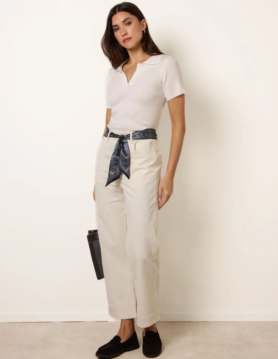 Scarf Belt Trousers