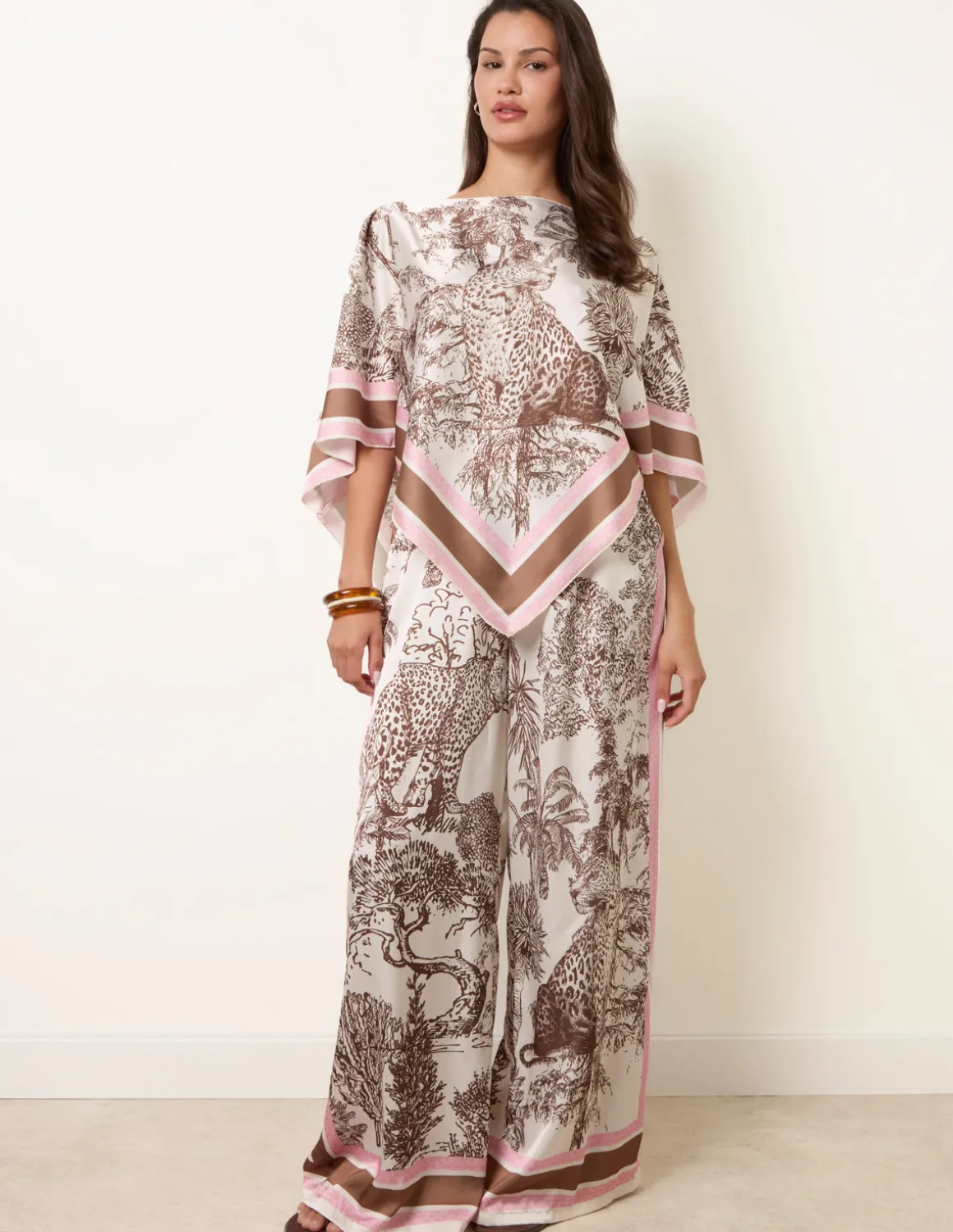 Scarf Print Trouser Set