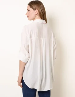 Scarf Viscose Crinkle Shirt
