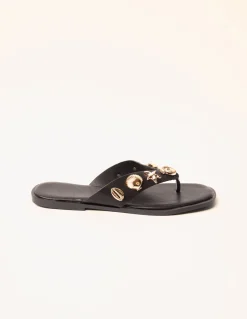 Sea Life Embellished Flip Flops