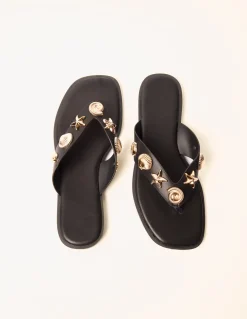 Sea Life Embellished Flip Flops