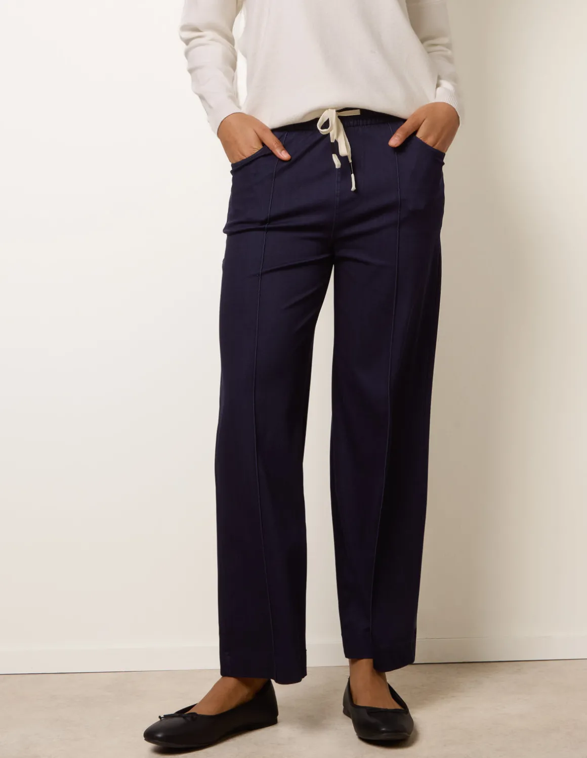 Seam Detail Wide Leg Pants