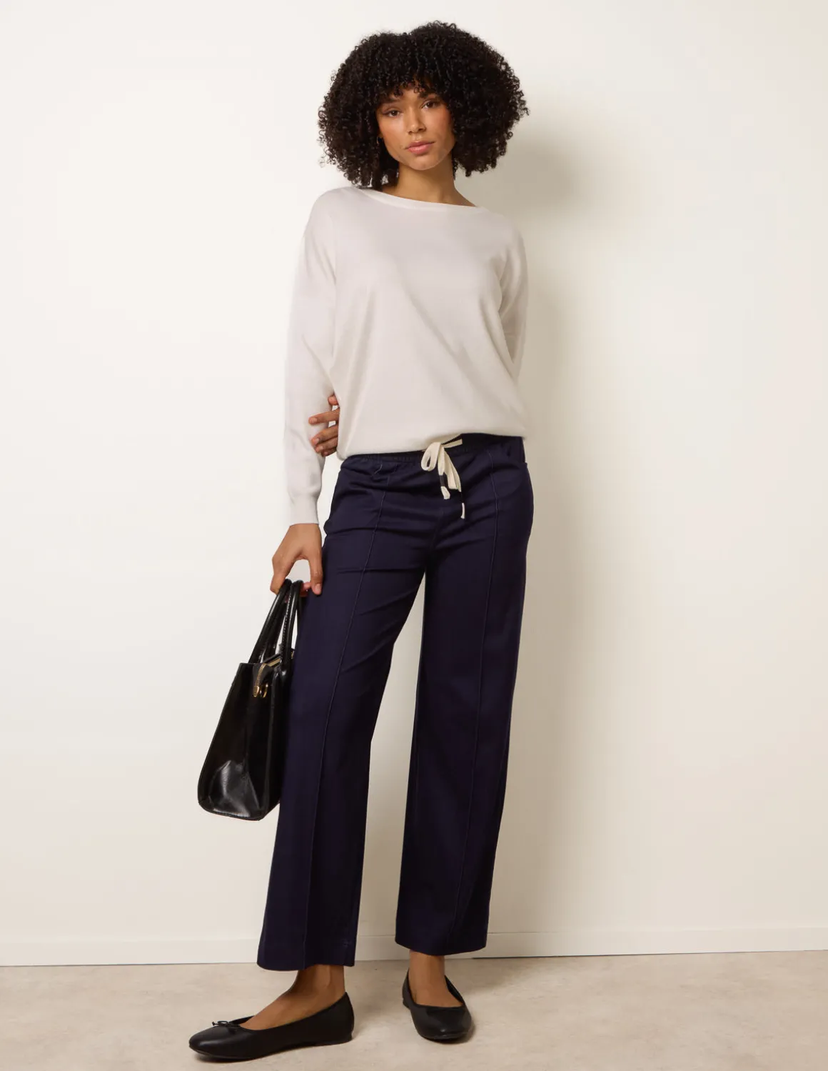 Seam Detail Wide Leg Pants