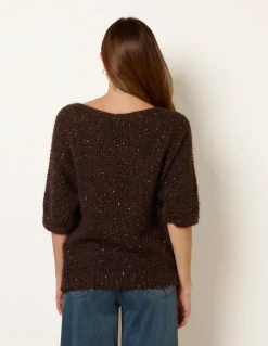 Sequin Feather Jumper