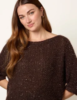 Sequin Feather Jumper