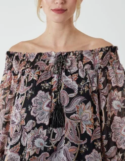 Sheared Neck Bardot Dress