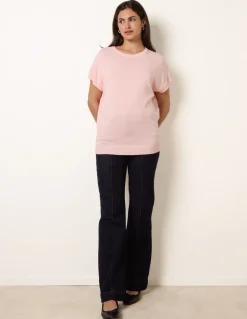 Short Sleeve Texture Knit Top