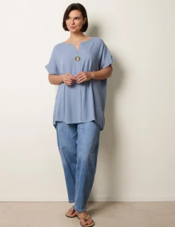 Short-Sleeve Tunic Top