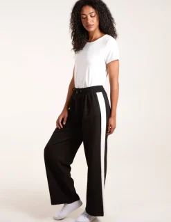 Side Stripe Elastic Waist Trousers