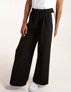 Side Stripe Elastic Waist Trousers