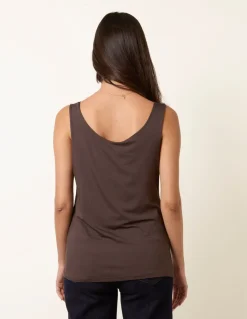 Sleeveless Cowl Neck Viscose Jersey Top