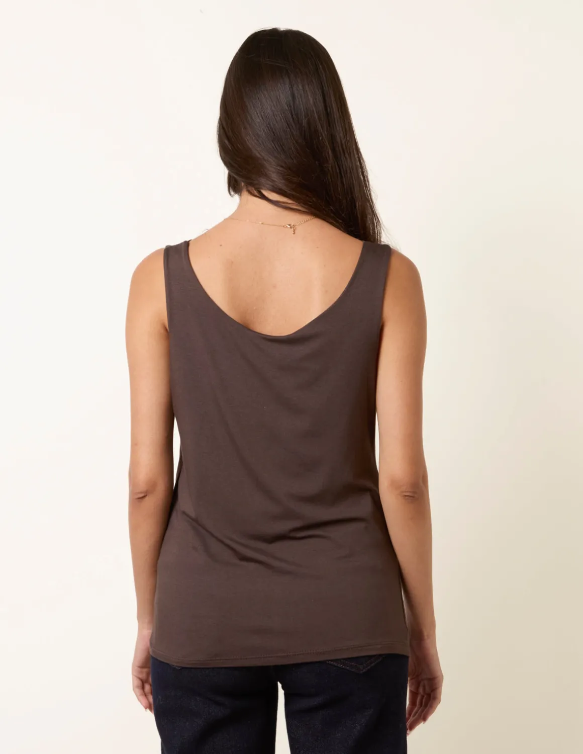 Sleeveless Cowl Neck Viscose Jersey Top