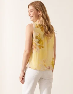Sleeveless High Neck Puffball Blouse