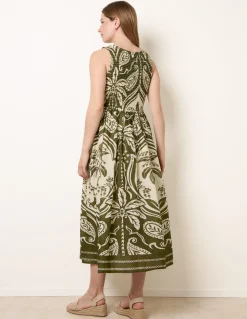 Sleeveless Shirred Dress