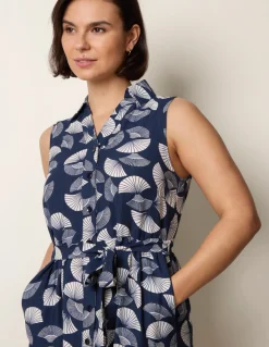Sleeveless Shirt Dress