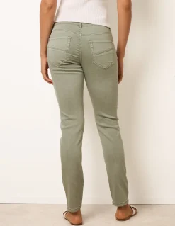 Slim Leg Stretch Denim Scarf Trousers
