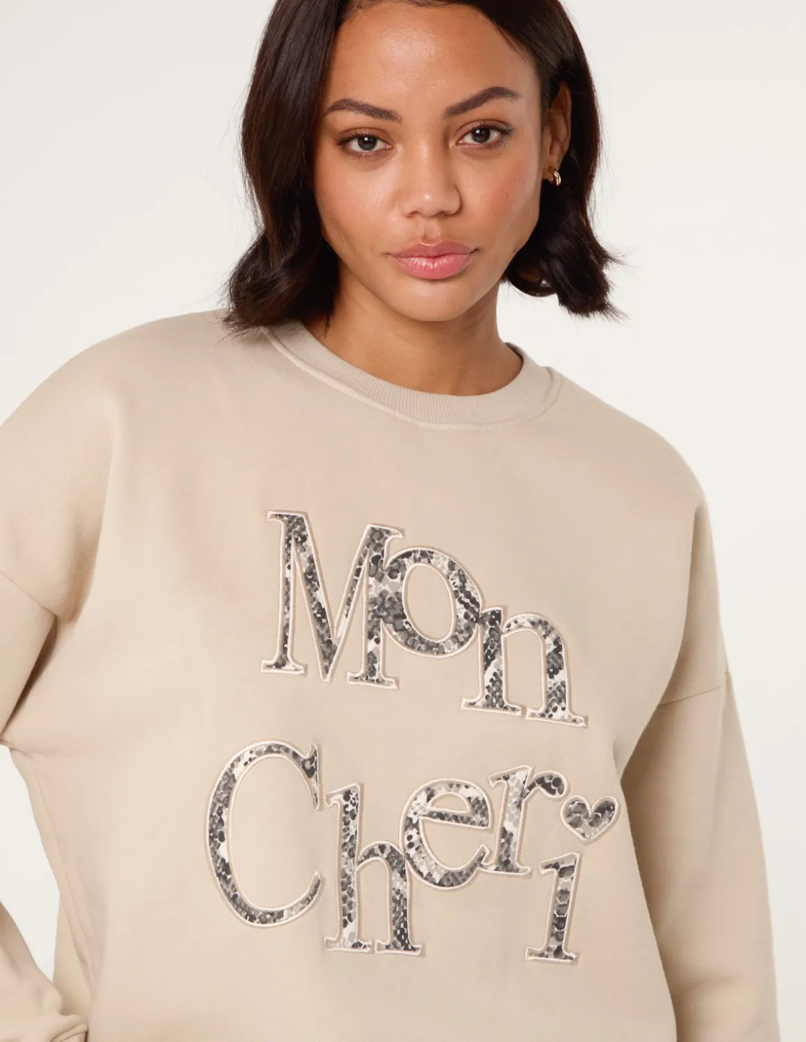 Slogan Mon Cheri Snake Sweatshirt