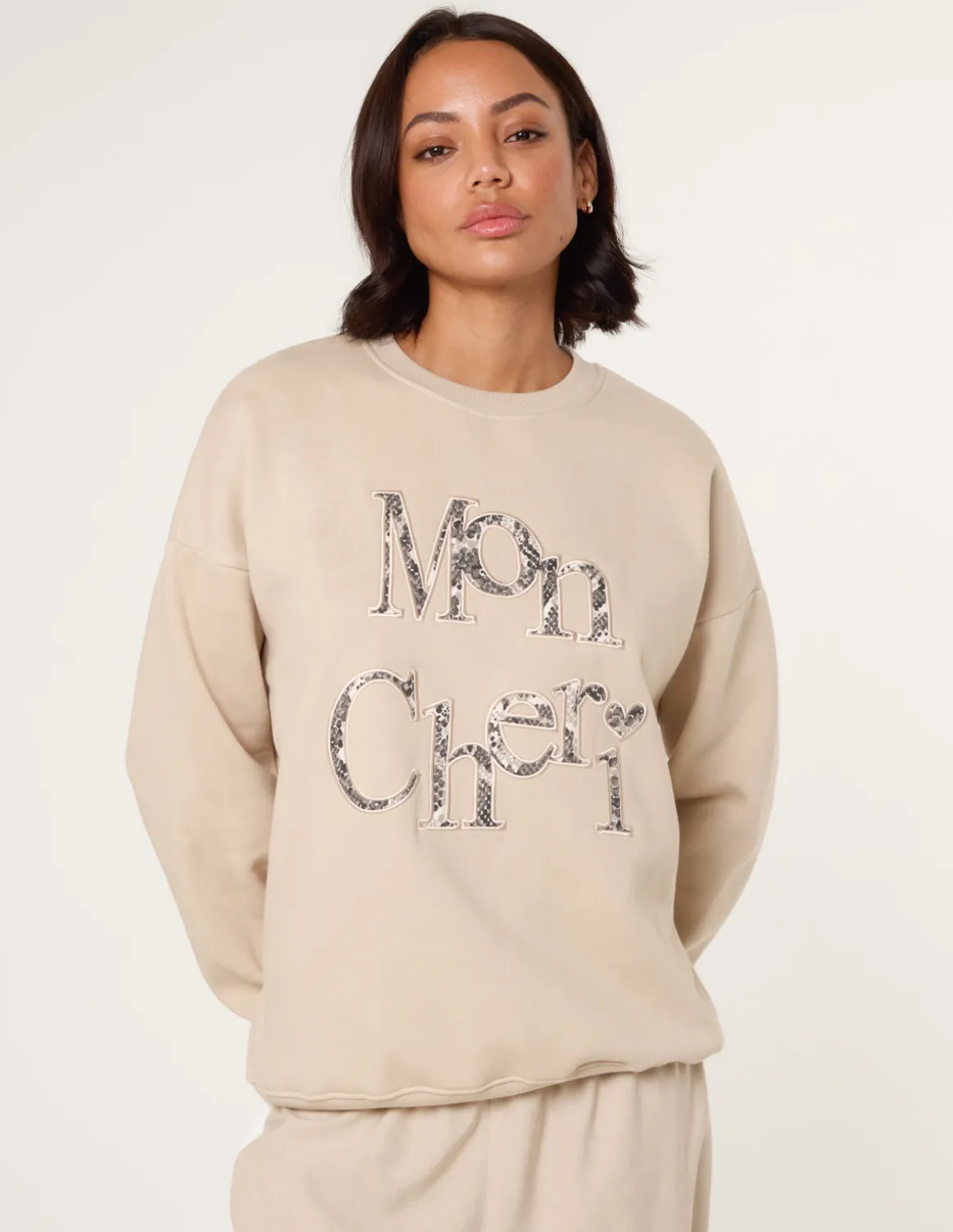 Slogan Mon Cheri Snake Sweatshirt