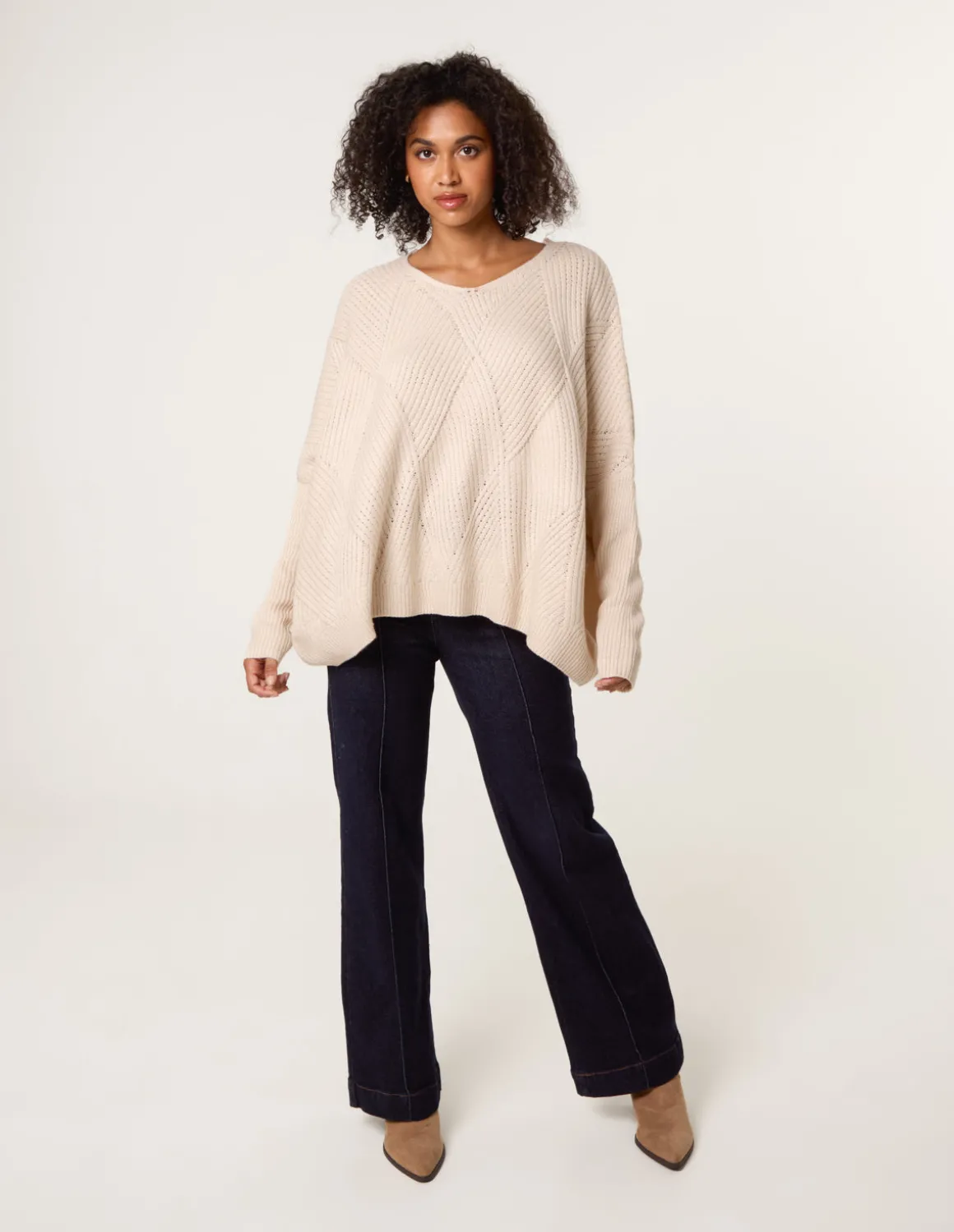 Slouchy V Neck Jumper