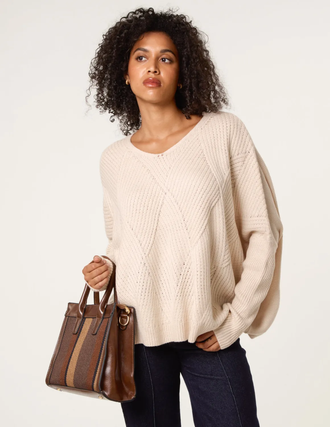 Slouchy V Neck Jumper