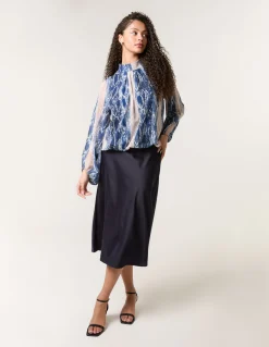 Snake Skin High Neck Blouse