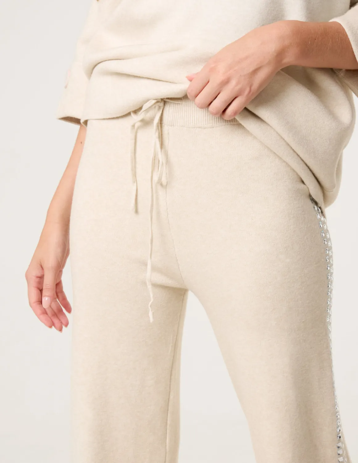 Square Rhinestone Trousers