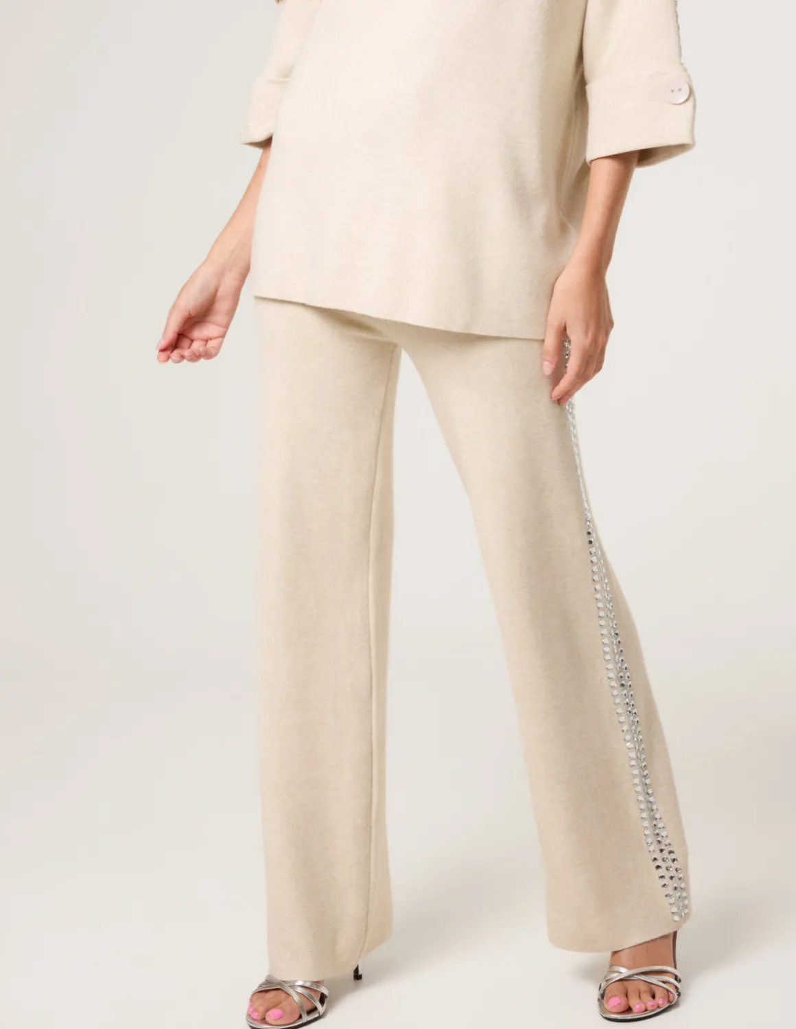 Square Rhinestone Trousers