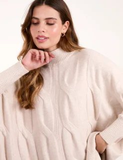 Stand Neck Big Cable Jumper