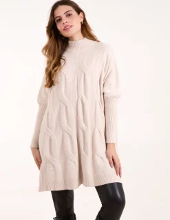 Stand Neck Big Cable Jumper