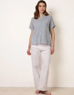 Stripe Button Front Shirt