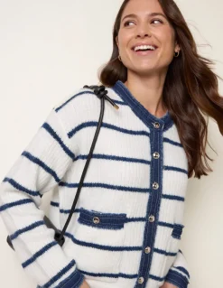 Stripe & Denim Cardigan