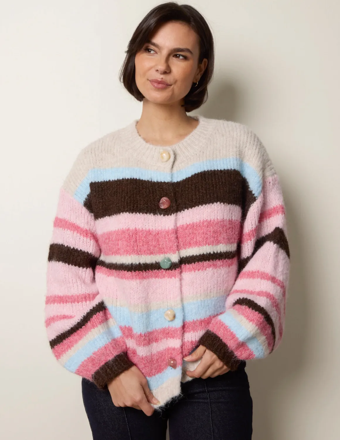 Striped Knit Cardigan