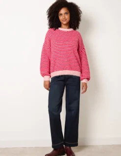 Striped Round Neck Knit Jumper