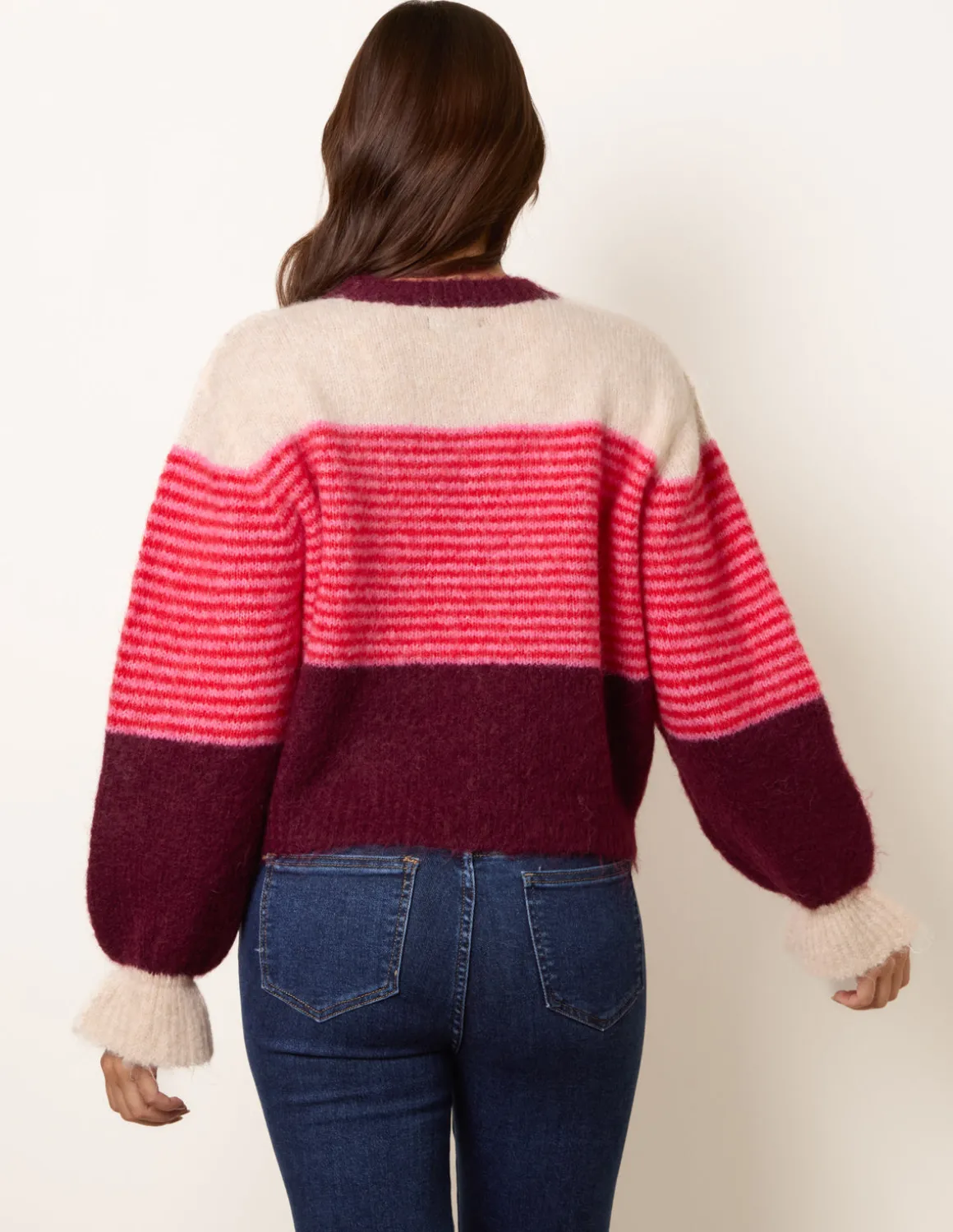 Striped Round Neck Knit Jumper